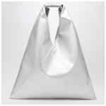 MM6 Maison Margiela Medium Japanese bag in silver eco-leather