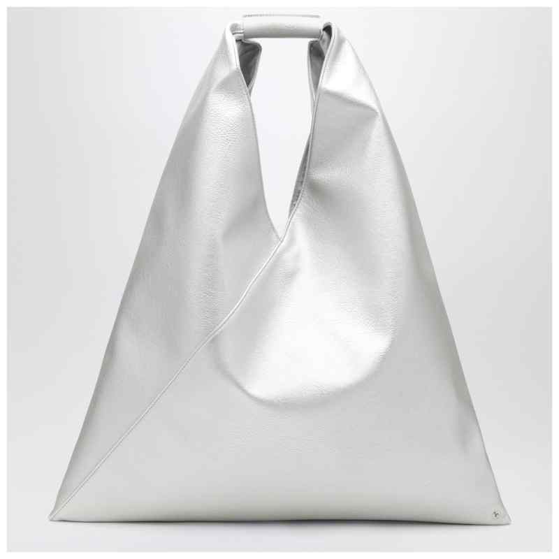 MM6 Maison Margiela Medium Japanese bag in silver eco-leather, theFeinheit
