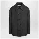 Ami Paris Anthracite grey wool shirt with pockets
