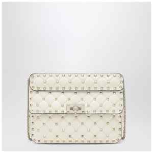 Valentino Garavani Rockstud Spike medium bag in ivory
