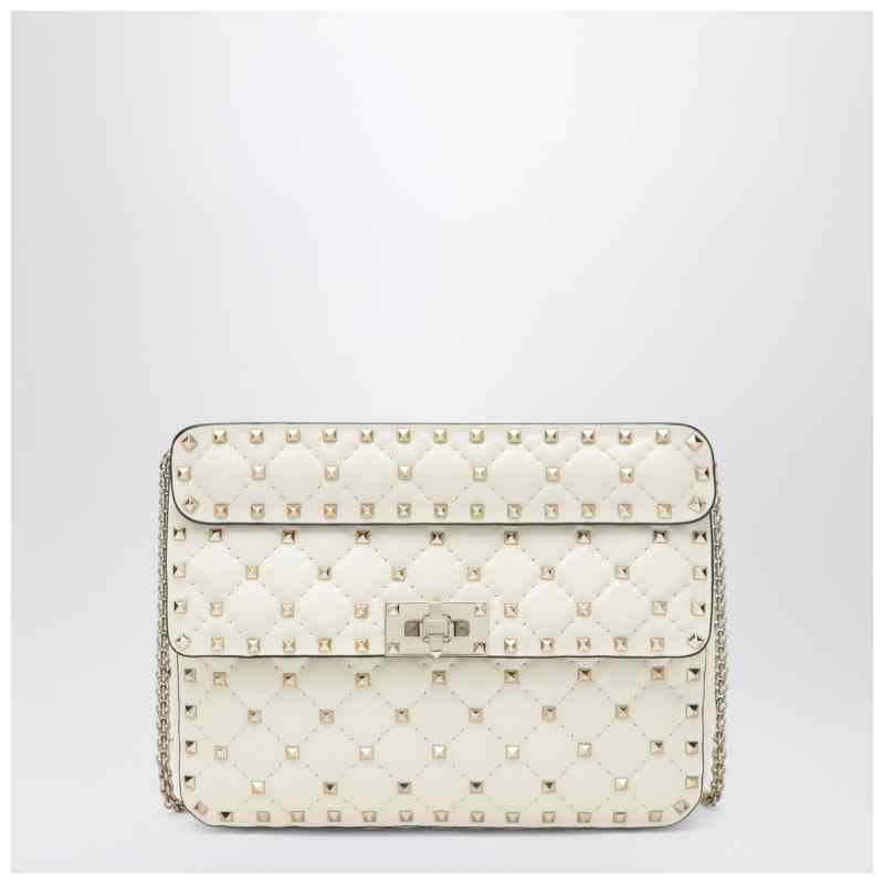 Valentino Garavani Rockstud Spike medium bag in ivory, theFeinheit