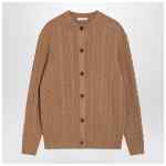 The Row Loneke cardigan in light brown wool