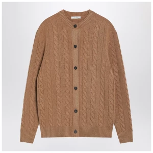 The Row Loneke cardigan in light brown wool