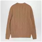 The Row Loneke cardigan in light brown wool