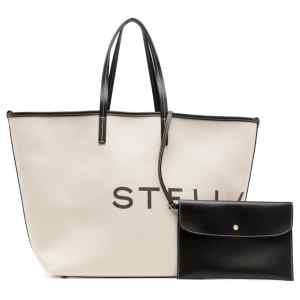 Stella McCartney Logo canvas tote bag