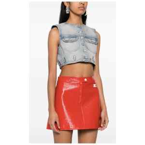 Courreges Pre Denim cropped vest