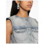 Courreges Pre Denim cropped vest