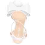 Mach & Mach PRE Le Cadeau'' Round Toe Satin Sandals
