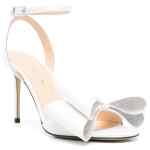 Mach & Mach PRE Le Cadeau'' Round Toe Satin Sandals