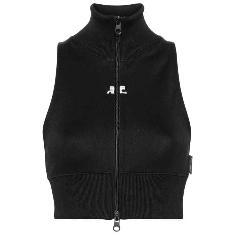 Courreges Pre Cropped track vest