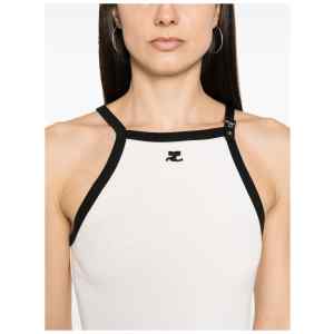 Courreges Pre Buckle contrast short dress