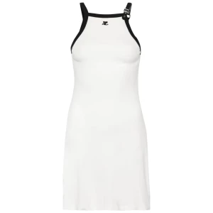Courreges Pre Buckle contrast short dress