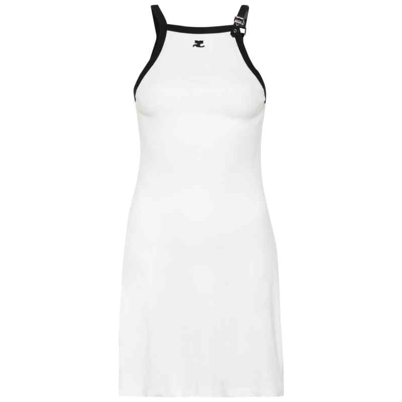 Courreges Pre Buckle contrast short dress