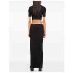 Courreges Pre Long ribbed fitted skirt