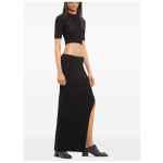 Courreges Pre Long ribbed fitted skirt