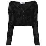 Blumarine Embroidered cropped cardigan