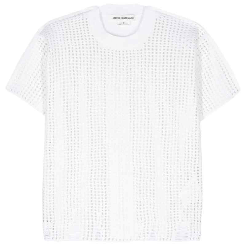 110223858-ss24-junyawatanabe-jmn0090512 Junya Watanabe Opne-knit crewneck t-shirt