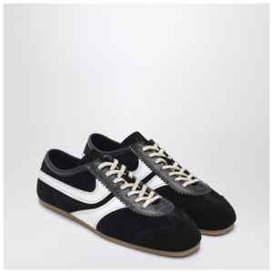 Dries Van Noten Black/white leather and suede sneakers