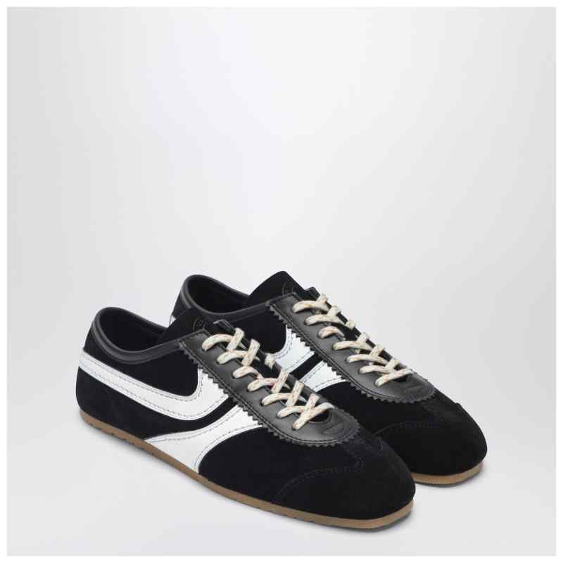Dries Van Noten Black/white leather and suede sneakers, theFeinheit