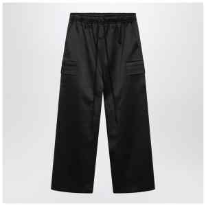 Fear of God Essentials Black satin cargo trousers