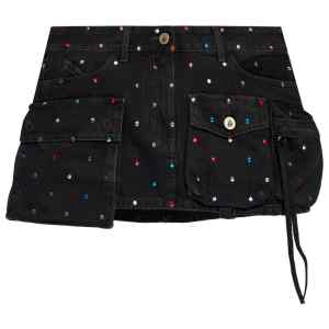 The Attico Fay denim mini skirt