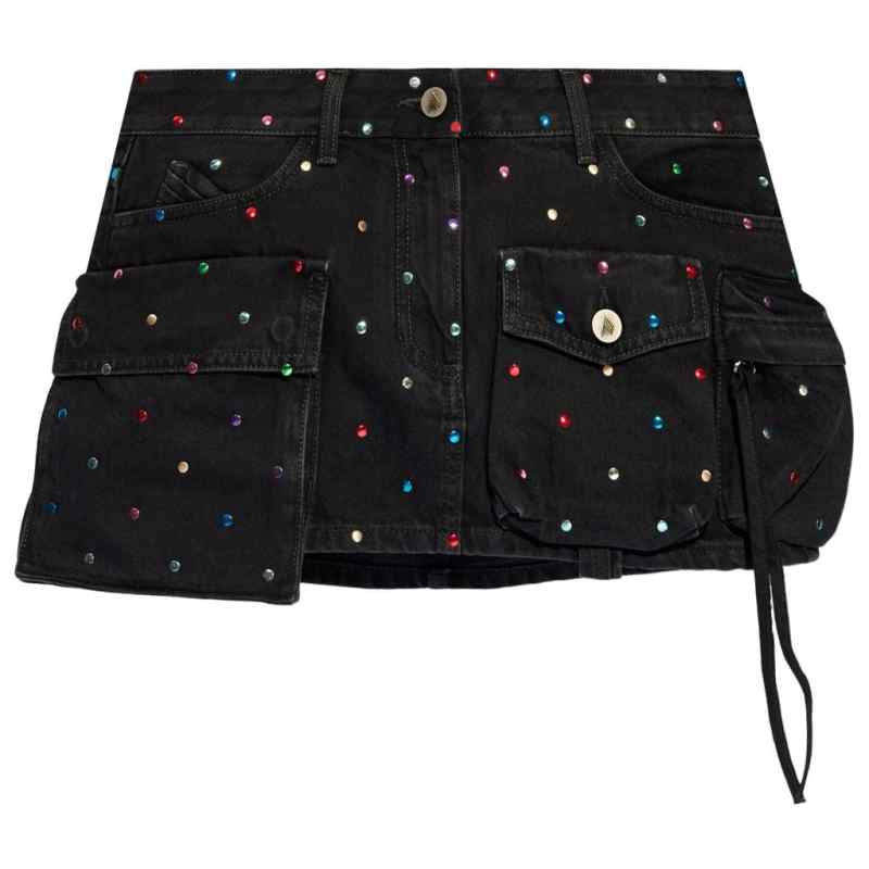 The Attico Fay denim mini skirt