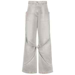 The Attico Wide-leg denim cotton jeans