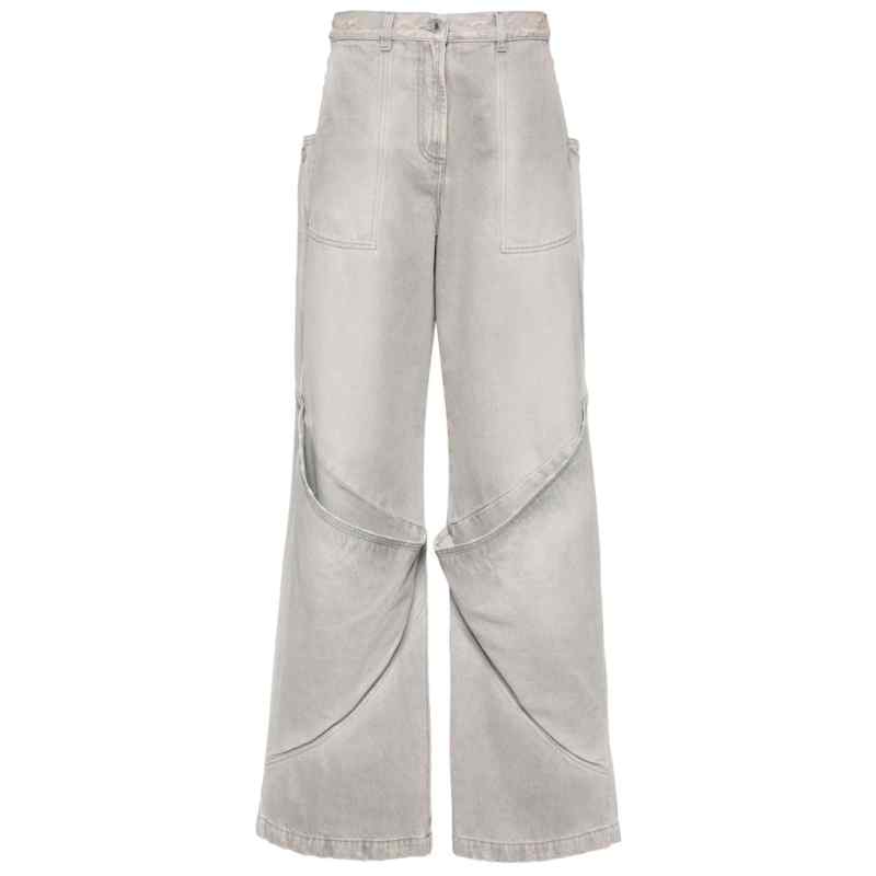 The Attico Wide-leg denim cotton jeans