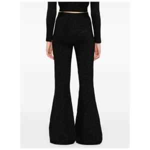 Palm Angels Logo lurex flared trousers