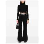 Palm Angels Logo lurex flared trousers