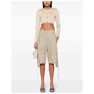 Versace Barocco lurex cropped cardigan