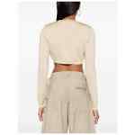 Versace Barocco lurex cropped cardigan