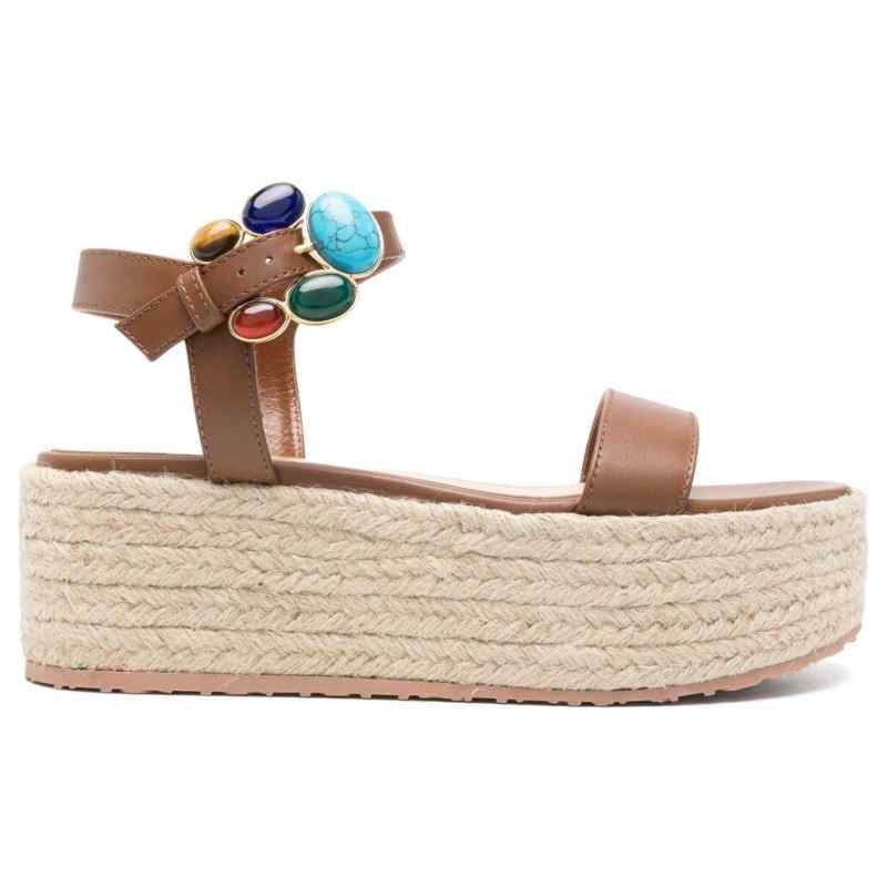 Gianvito Rossi Sandals Leather Brown, theFeinheit