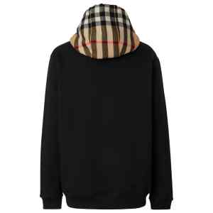 Burberry Check Cotton Blend Hoodie