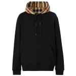 Burberry Check Cotton Blend Zip-Up Hoodie