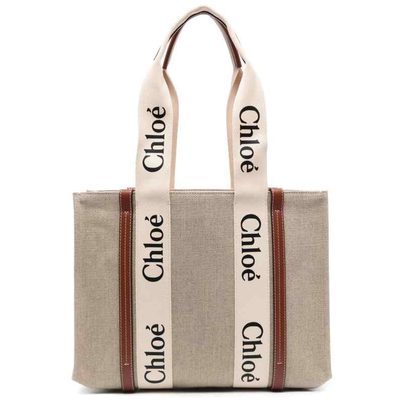 Chloé Woody canvas medium tote bag Chloé Woody canvas medium tote bag, theFeinheit