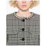 Self-Portrait Houndstooth crop jacket
