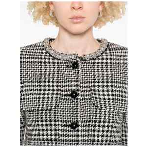 Self-Portrait Houndstooth crop jacket