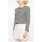 Self-Portrait Houndstooth crop jacket