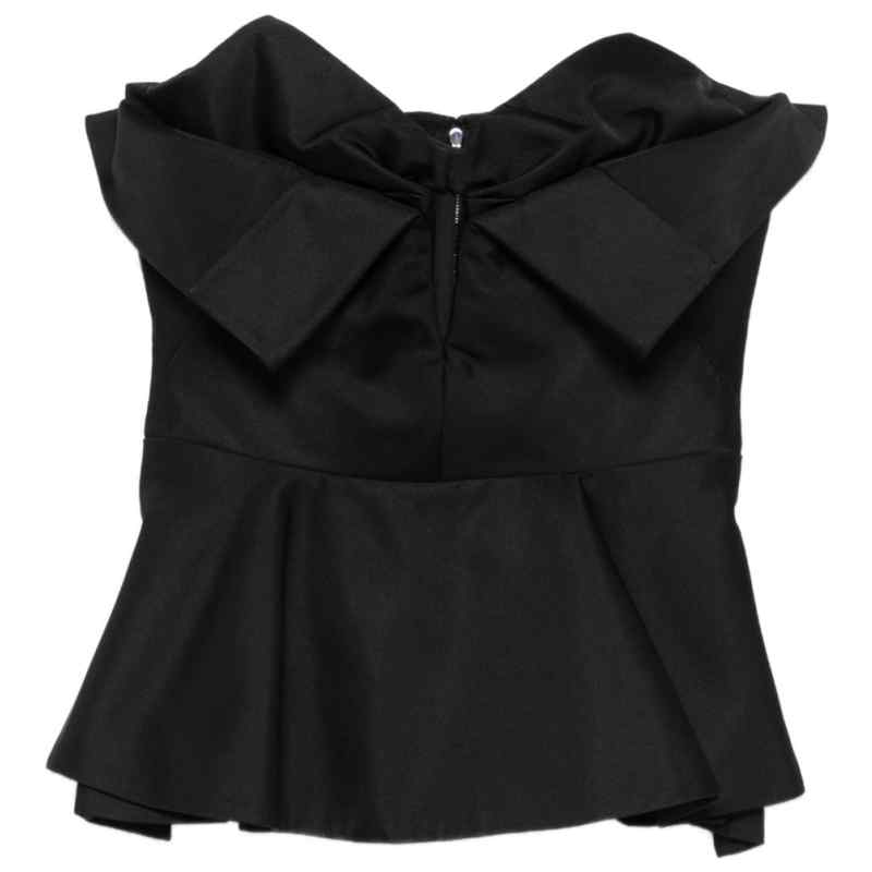 Alexander McQueen Bow-detailed peplum top