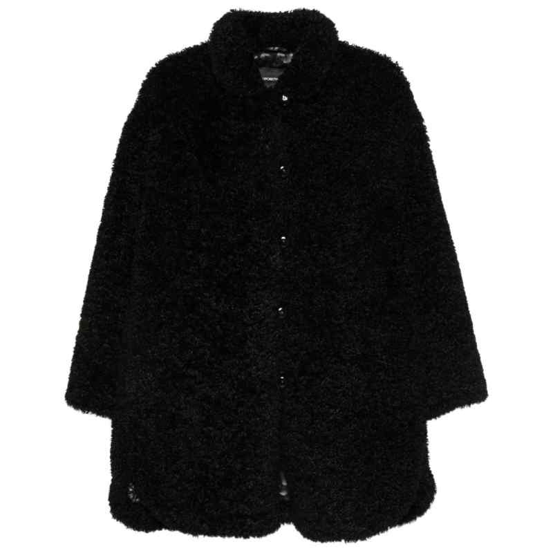 Emporio Armani Oversized coat in boucl&eacute; faux fur, theFeinheit