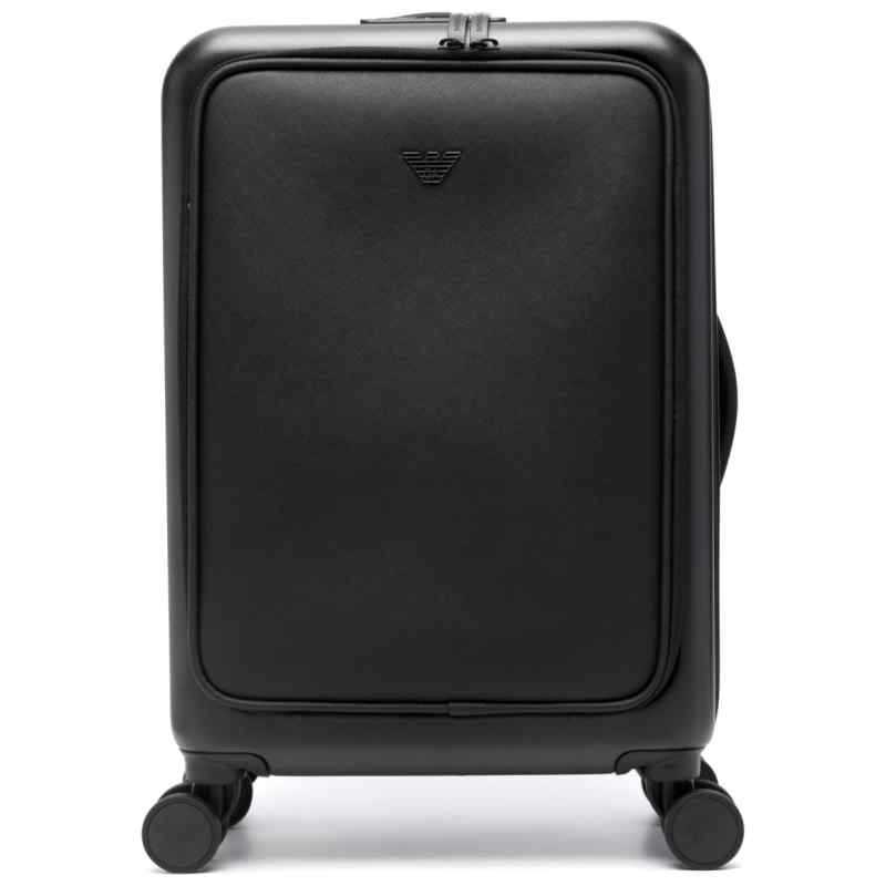 Emporio Armani carry-on suitcase with logo plaque, theFeinheit
