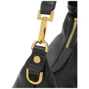 Versace Tag Hobo Bag In Nappa Leather