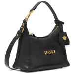 Versace Tag Hobo Bag In Nappa Leather