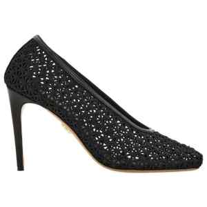 Ferragamo 90mm macramé pumps