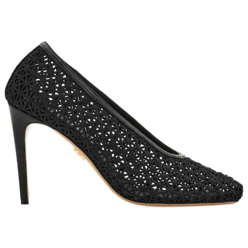 Ferragamo 90mm macramé pumps