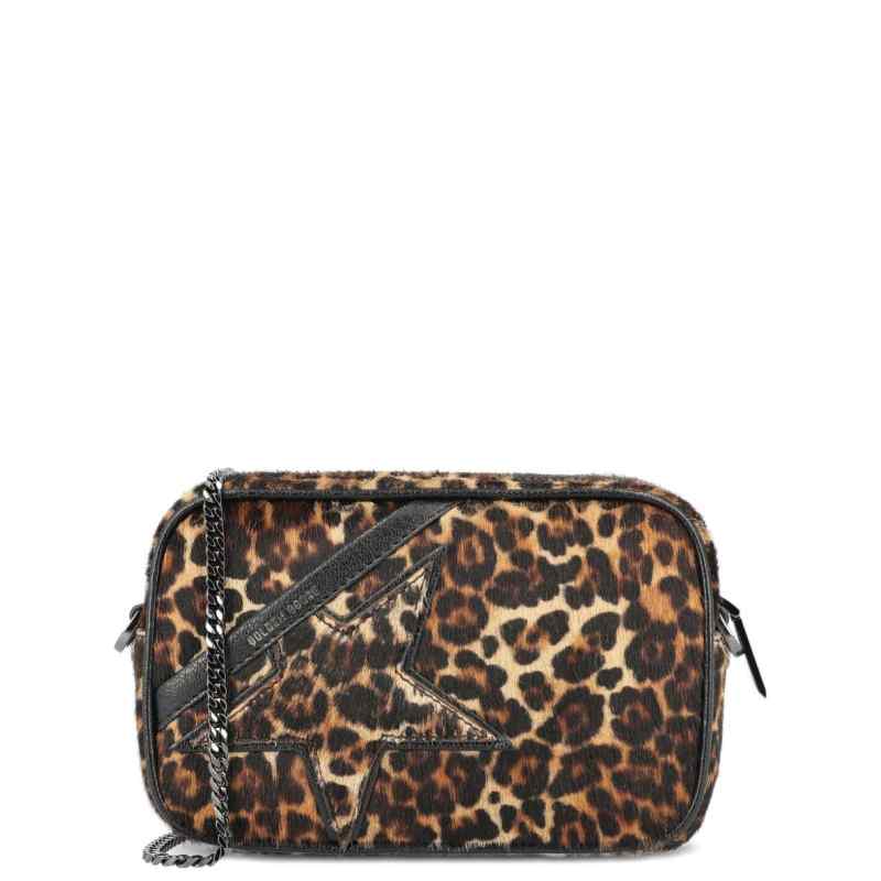 Golden Goose Mini Star Bag In Animal-Print Pony Skin With Tone-On-Tone Star