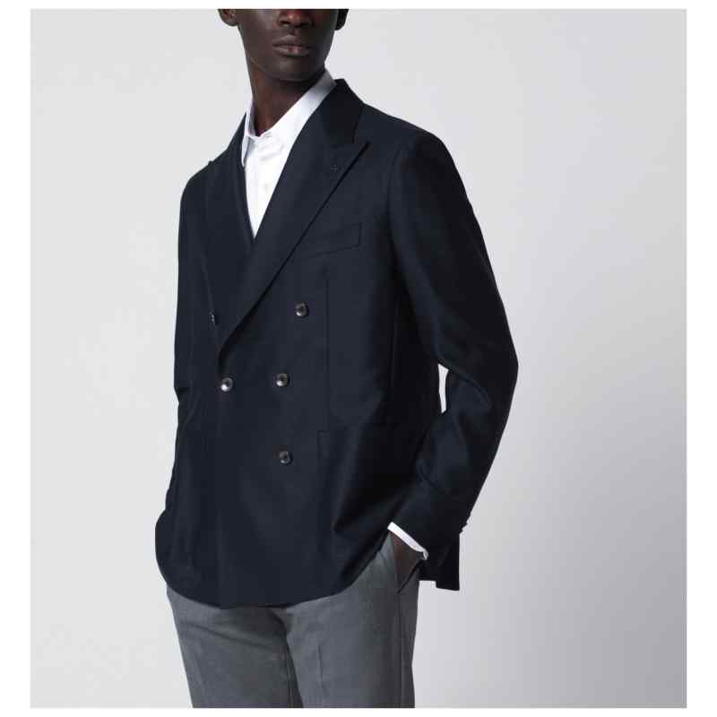 Tagliatore Blue wool double-breasted jacket, theFeinheit