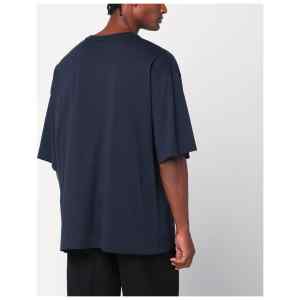 Dries Van Noten Oversized navy blue cotton T-shirt