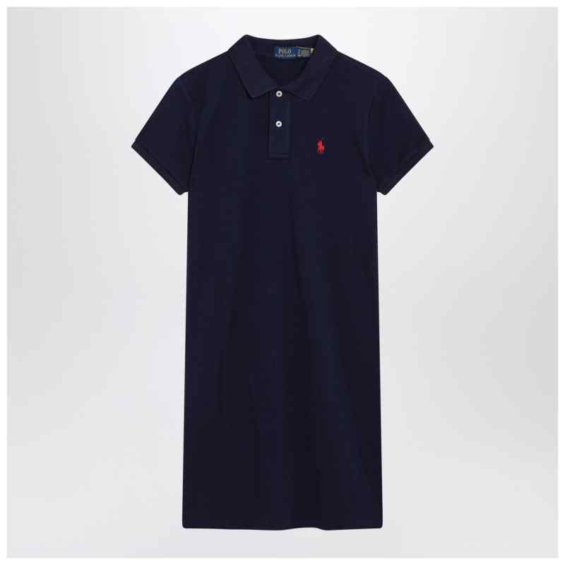 Polo Ralph Lauren Mini abito a polo in cotone blu navy, theFeinheit